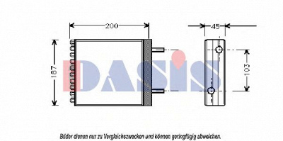 AKS DASIS 229020n -  Теплообменник, отопление салона